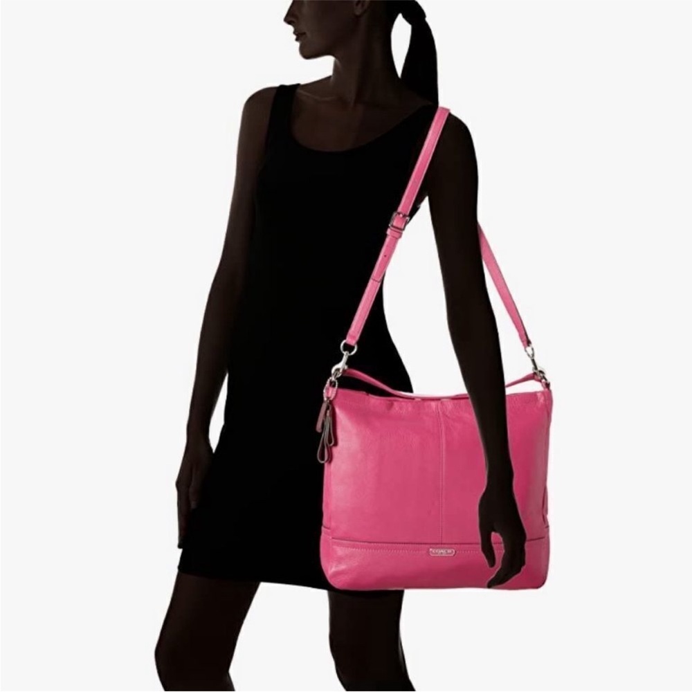 Coach Park Leather Crossbody Bag / Purse Black Cherry NWT - Picture 11 of 11
